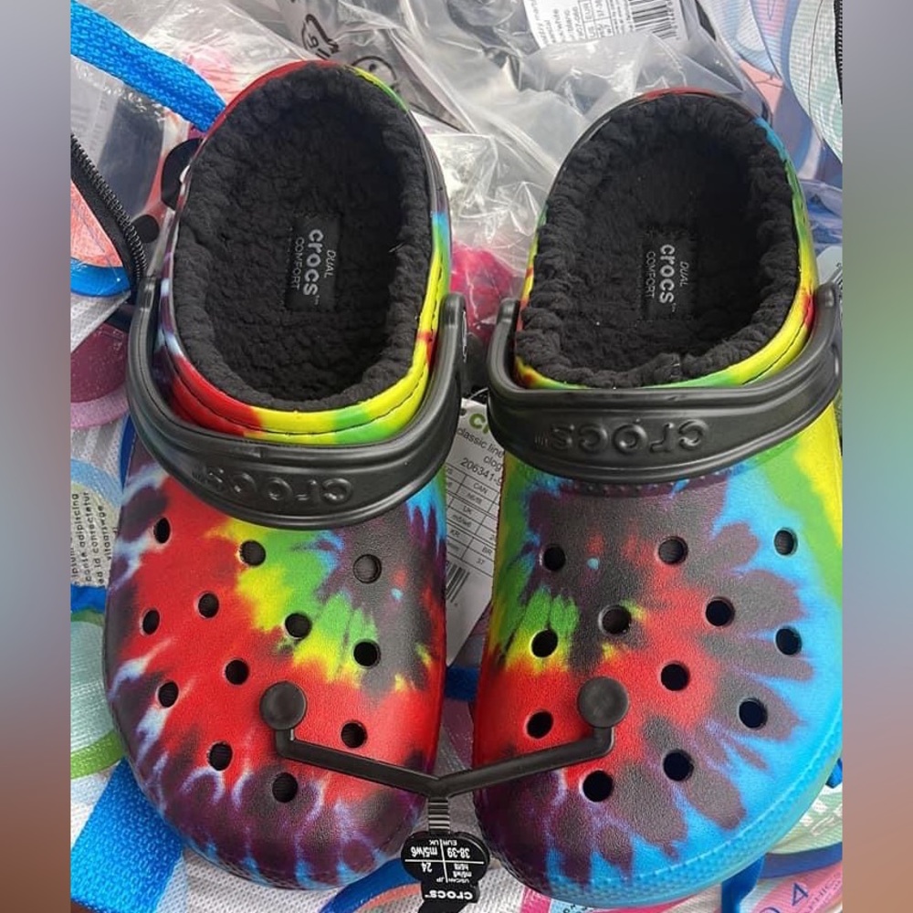 NEW CROC- Classic lined Tie Dye